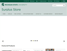 Tablet Screenshot of msusurplusstore.com